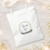 ありがとう黄色い花と灰色の葉花 フェイバーバッグ (クリップ留めされた状態)