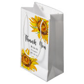 ありがとう黄色のひまわり結婚は小さな贈り物B スモールペーパーバッグ (正面アングル)