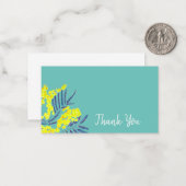 ありがとう黄色ミモサ花アート ノートカード (正面/裏面インサイチュ)