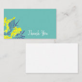 ありがとう黄色ミモサ花アート ノートカード (正面/裏面)
