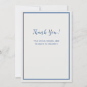 ありがとう黒いラブラドール – 青い灰色かわいい子犬 サンキューカード (裏面)