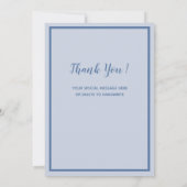 ありがとう黒いラボの子犬 – 青かわいいラブラドール犬 サンキューカード (裏面)