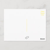 ありがとう黒と黄色のハートのポストカード ポストカード (裏面)