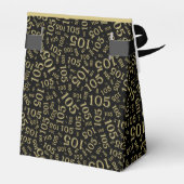 ありがとう105th誕生日ブラック/金ゴールドパターン フェイバーボックス (裏面サイド)