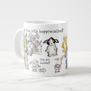 ありがとう21バニーウサギCartoo大きなコーヒーマグ ジャンボコーヒーマグカップ