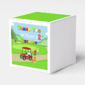 ありがとう2nd誕生日レッドゴルフカート少年 フェイバーボックス (正面サイド)