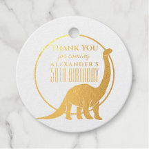 ありがとう50th誕生日金ゴールド恐竜