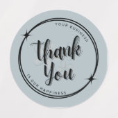 ありがとう、あなたのビジネスは私たちの幸せステッカー。 ラベル (デザイン2)