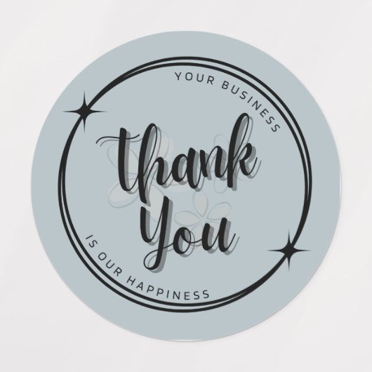 ありがとう、あなたのビジネスは私たちの幸せステッカー。 ラベル (デザイン2)