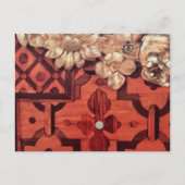 ありがとう、あなたの名前、象嵌された木材と金ゴールドのイメージ、 ポストカード (正面)