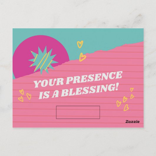 ありがとう – あなたの存在はA賛美の ポストカード (裏面)