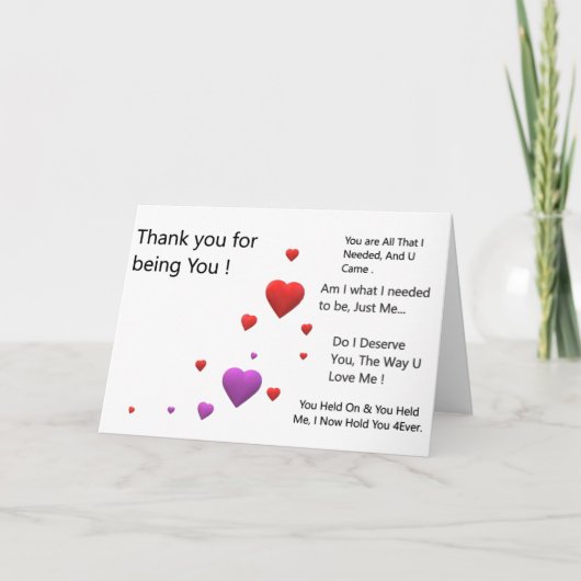 ありがとう、あなたらしくいてくれて サンキューカード (正面)