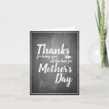 ありがとう、いつもそのままのあなたでいてくれて！ 母の日のチョークボード