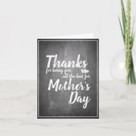ありがとう、いつもそのままのあなたでいてくれて！ 母の日のチョークボード カード