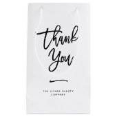 ありがとう | おしゃれなカスタム小売ショッピングバッグ スモールペーパーバッグ (正面)