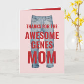 ありがとう、お母さん素敵な遺伝子をくれて（母の日） カード (黄色い花)