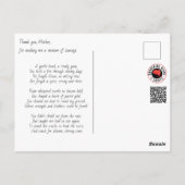 ありがとう、お母さん詩 ポストカード (裏面)