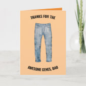 ありがとう、お父さん素敵な遺伝子をくれて、父の日最高! カード (正面)
