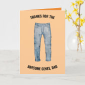 ありがとう、お父さん素敵な遺伝子をくれて、父の日 カード (黄色い花)