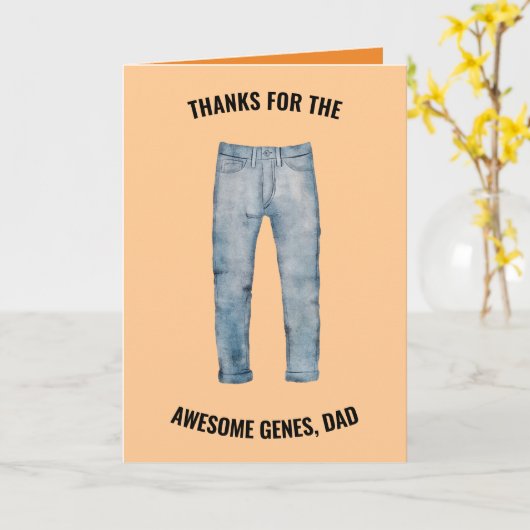 ありがとう、お父さん素敵な遺伝子をくれて、父の日 カード (黄色い花)