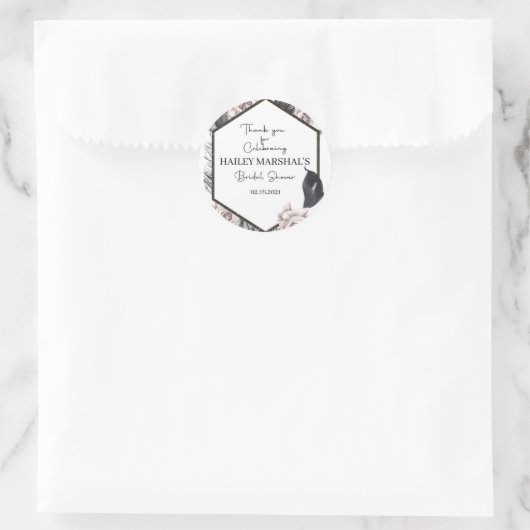 ありがとう, お礼のタグ, ボヘミア, ブライダルシャワー ラウンドシール (バッグ)