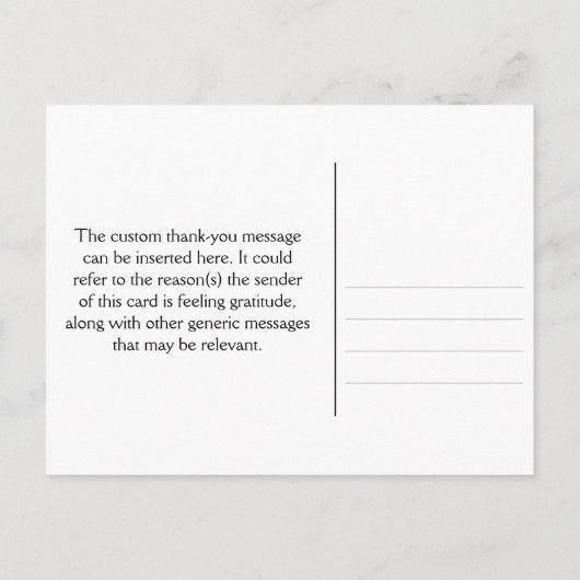 "ありがとう!"; かわいい、愛に満ちた、カラフルなハート柄 ポストカード (裏面)