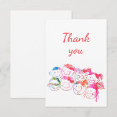 ありがとう こどもたちの世話をしてくれた先生/ベビーシッター サンキューカード (正面/裏面)