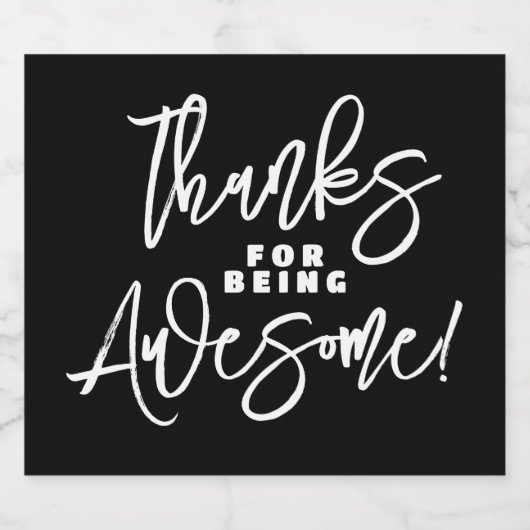 ありがとう！すばらしい人でいてくれて！世界褒め言葉の日 スパークリングワインラベル (シングルラベル)