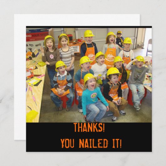 ありがとう! それを釘付けしました! サンキューカード (正面/裏面)