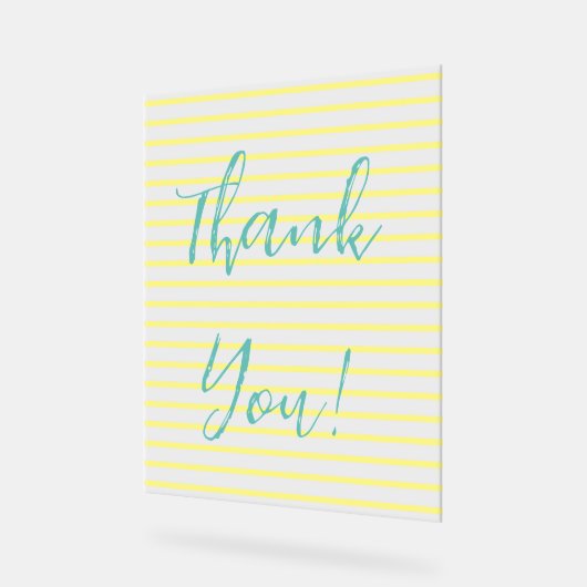 ありがとう アクリルサイン (傾斜)