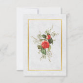 ありがとう ウェディングエンゲージメント 赤 ゴールド フェスティブ サンキューカード (裏面)