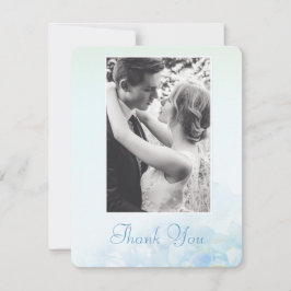 ありがとう ウェディングフォト 紫陽花 青 緑 招待状