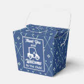 ありがとう＆ウェルカム ゴルフカート ブルーパターン フェイバーボックス (正面サイド)