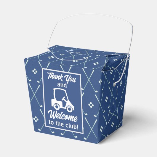 ありがとう&ウェルカム ゴルフカート ブルーパターン フェイバーボックス (正面サイド)