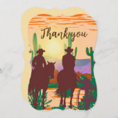 ありがとう – カウボーイ – ポッセ 招待状 (正面/裏面)