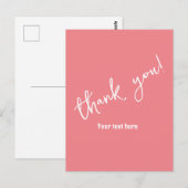 ありがとう、カスタマイズ可能なテキスト ポストカード (正面/裏面)