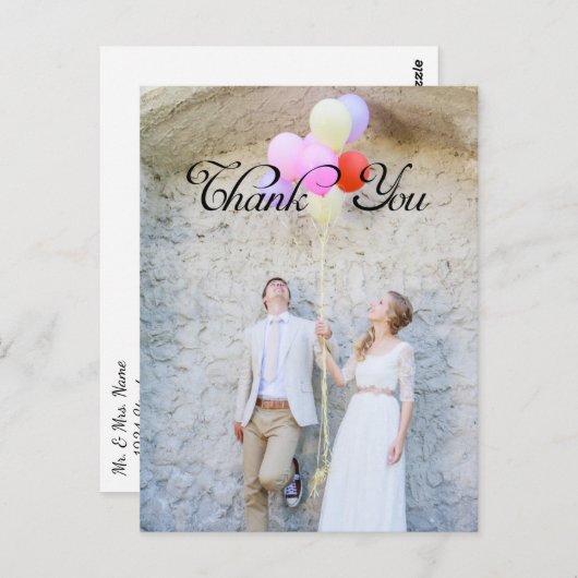 ありがとう、カスタム写真 ポストカード (正面/裏面)