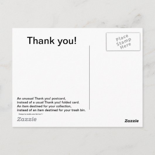 ありがとう!カード/珍しい葉書 ポストカード (裏面)