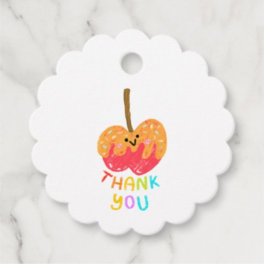 ありがとう キャラメル キャンディーアップル スイートトリート ご好意タグ フェイバータグ (正面)
