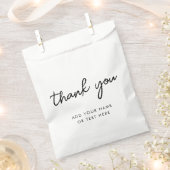 ありがとう ギフトバッグ | ミニマル タイポグラフィ ありがとう フェイバーバッグ (クリップ留めされた状態)