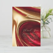 ありがとう-クリスマスカード-赤と金 招待状 (スタンド正面)