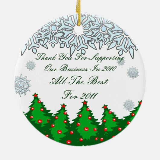 ありがとう! クリスマスツリーのオーナメント セラミックオーナメント (裏面)