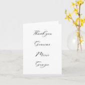 ありがとう – グラシアス – メルシ – グラジー空白の カード (黄色い花)