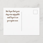 ありがとう ゲスト デザート フォト サグアロ カクタス ポストカード (裏面)