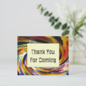 ありがとう ゲスト ブライト タイ・ダイ スワール 感謝 ポストカード (スタンド正面)