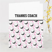 ありがとう コーチ レディース ゴルフ チーム ピンク ブラック ホワイト カード (黄色い花)