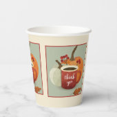 ありがとう，コーヒーマグ&パンプキン秋テーマ 紙コップ (裏面)