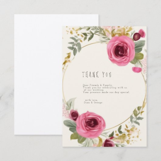 ありがとう  サンキューカード (正面/裏面)