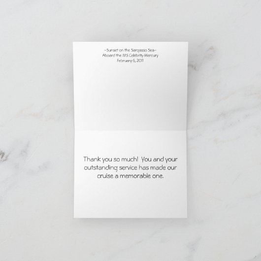 ありがとう サンキューカード (内部)