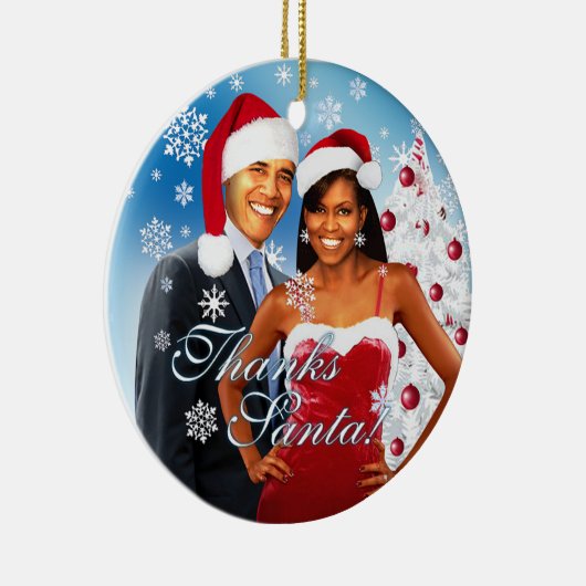 ありがとう、サンタのクリスマスのオーナメント セラミックオーナメント (右)